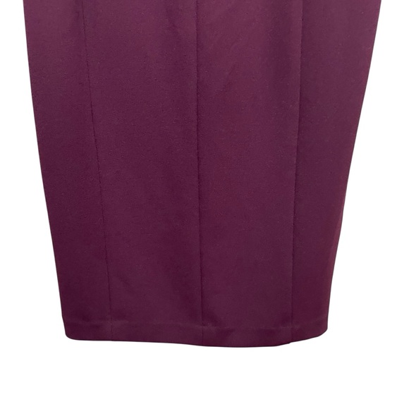 Calvin Klein Sheath Dress Mesh Detail Burgundy Purple Women’s Size 2 - Picture 2 of 9